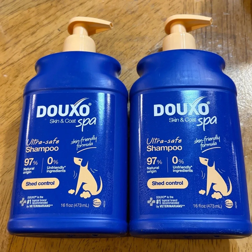 Douxo Spa Skin & Coat Ultra-Safe Shampoo Set Shed Control 16fl oz each